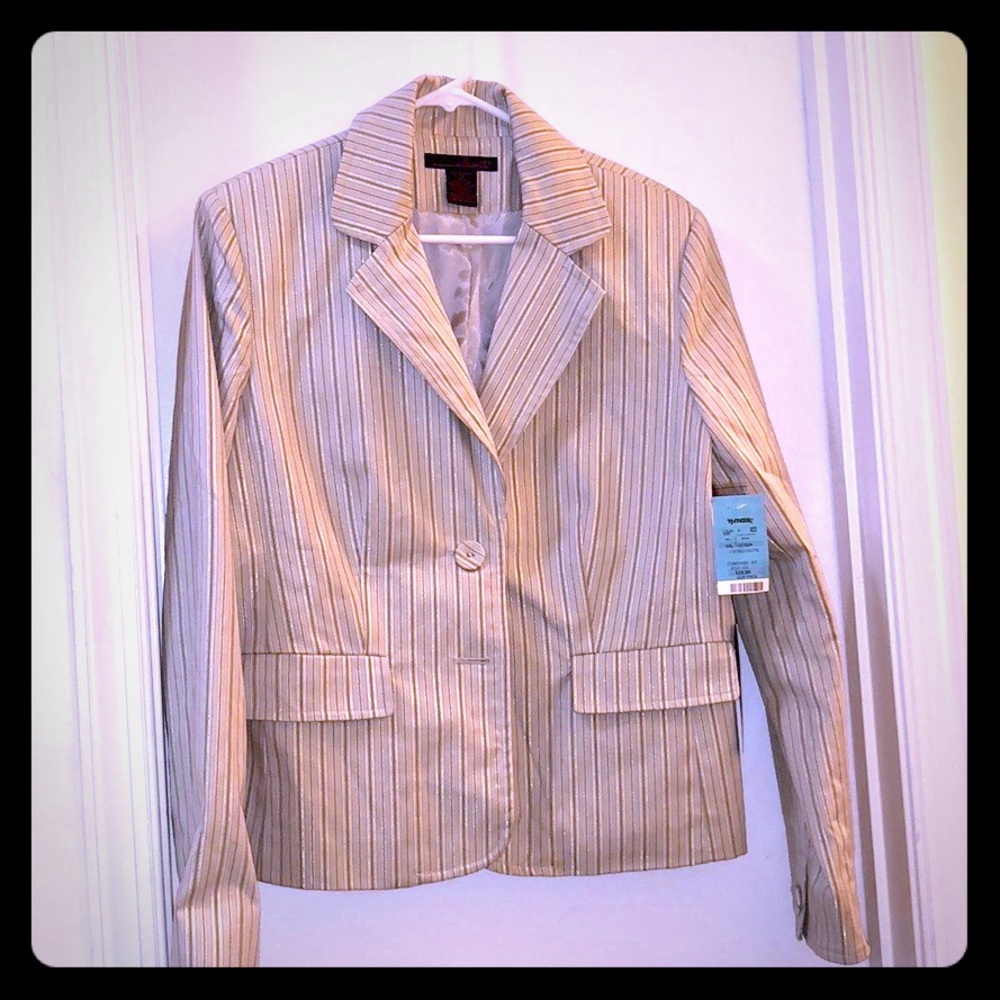 Willi Smith lined blazer with subtle gold stripes